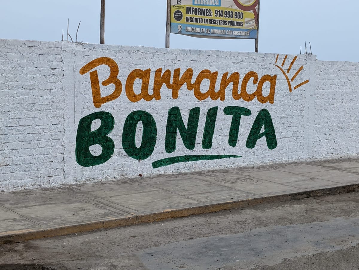 Barranca sur la côte Péruvienne