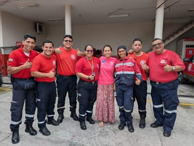 Le sourire des pompiers de Guabo pour la Mascc
